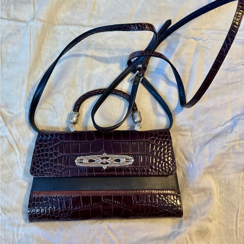 Brighton Elegant Black Crocodile Pattern wallet /Handbag